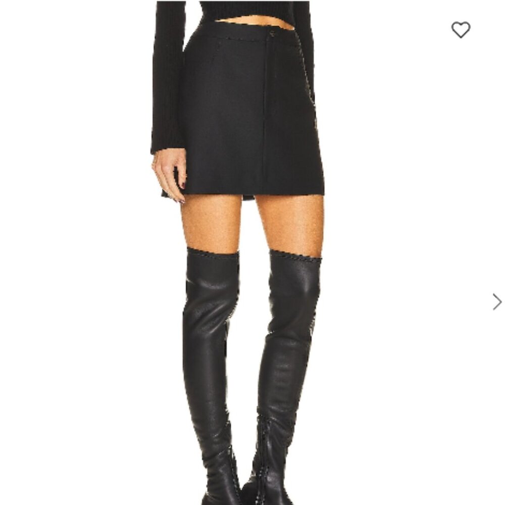 NWT Loulou Studio Black Hornby Mini Skirt Large - Picture 3 of 7